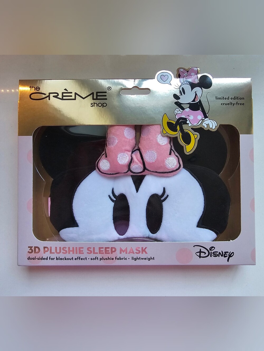 The CREME Disney Minnie Mouse Pink Plushie Sleep Mask -